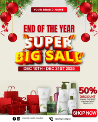 White Maximalist Skin Care Year End Promo  Instagram Portrait template