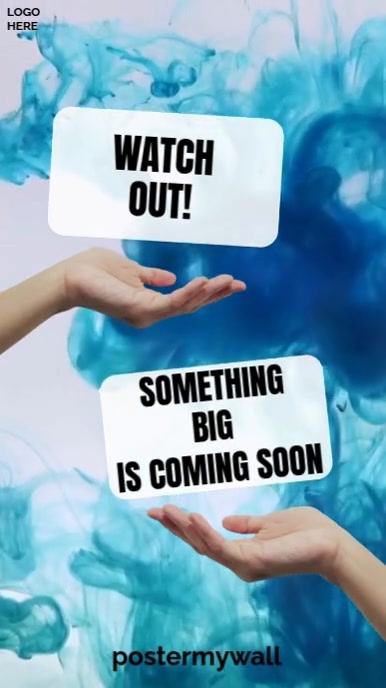 White Maximalist Something Big Is About To Pour Down Digital Display (9:16) template