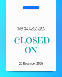 White Maximalist Sorry Closed  Instagram Portrait template