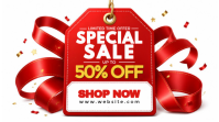 White Special Sale Twitter-bericht Template