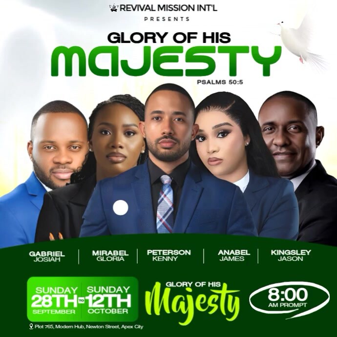 White Maximalist Special Sunday Service Template  Instagram Post