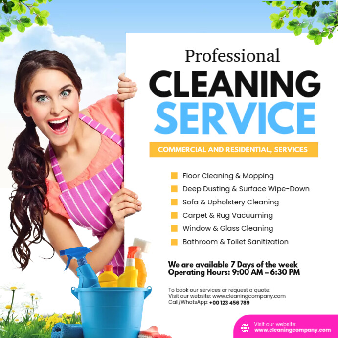 Spring Clean Advert White Maximalist Spring Cleaning Instagram Post | PosterMyWall