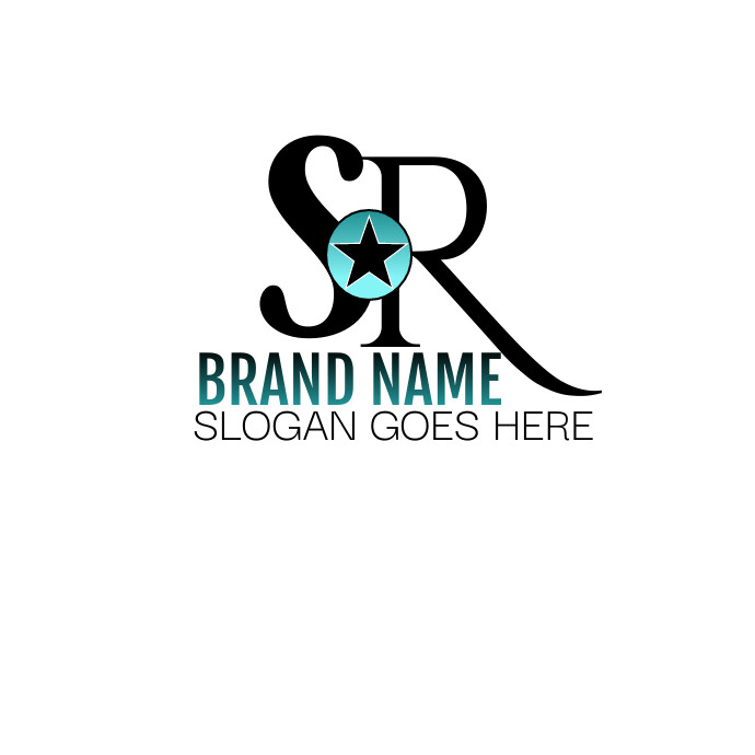 White Maximalist Sr Brand Logo Template | PosterMyWall