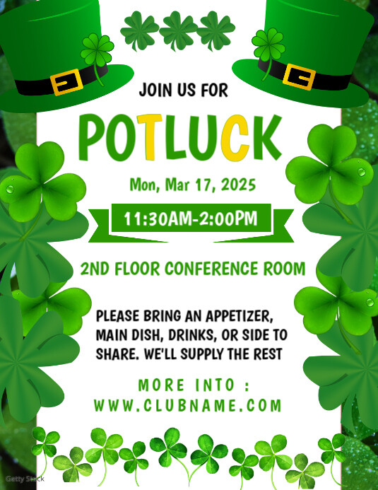 Copy of White Maximalist St. Patrick's Day Party Invitation Flyer (us ...