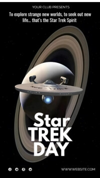 White Maximalist Star Trek Day  Instagram Story template