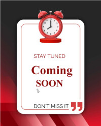 White Maximalist Stay Tuned Coming Soon  Instagram Portrait template