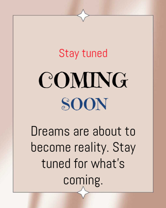White Maximalist Stay Tuned Coming Soon  Instagram Portrait template
