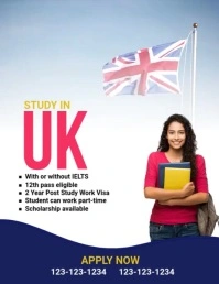 White Maximalist Study In Uk Flyer (us Letter) template