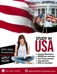 White Maximalist Study In Usa Flyer (us Lette template