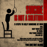 White Maximalist Suicide Prevention Day Ads Instagram Post template