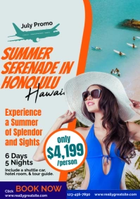 White Maximalist Summer Vacation A2 template