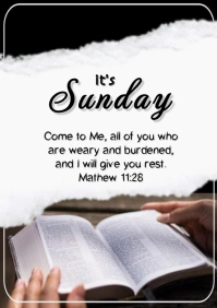 White Maximalist Sunday  A4 template