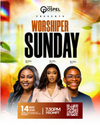 White Worship Event Instagram Portrait Template