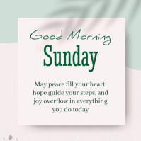 White Maximalist Sunday Greeting Card  Logo template