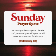สีขาว White Maximalist Sunday Prayer Quote  Logo โลโก้ Template