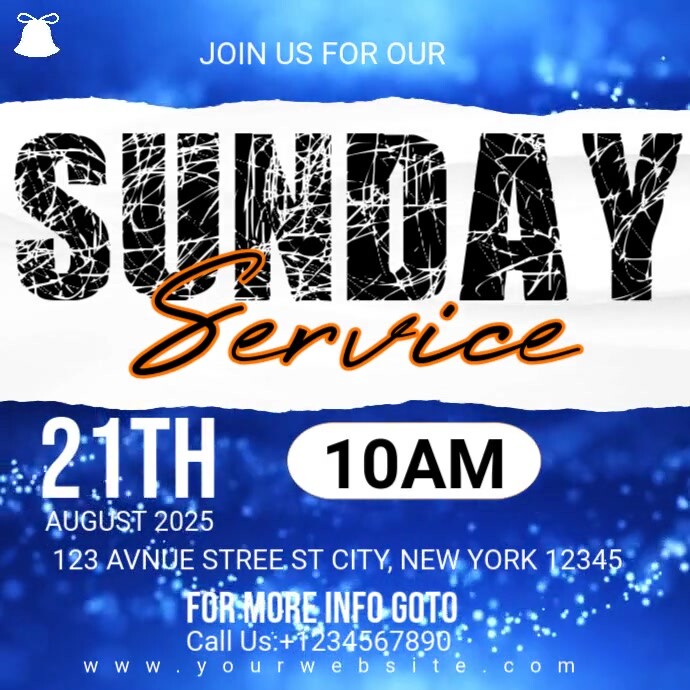 Copy of White Maximalist Sunday Service Instagram Post | PosterMyWall