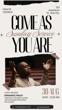 White Maximalist Sunday Service  Instagram St template
