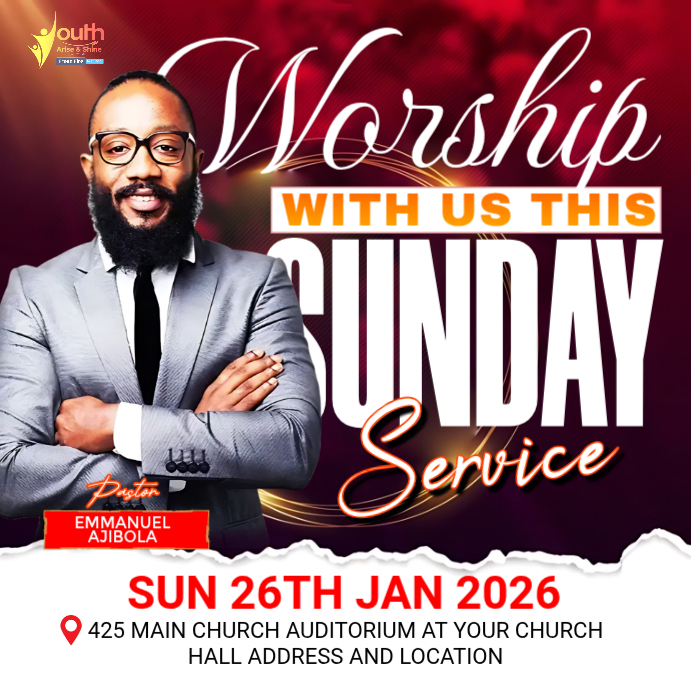 Copy of White Maximalist Sunday Worship Service Instagram Post ...