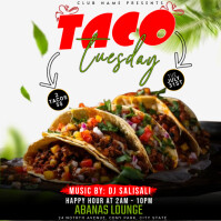 White Maximalist Taco Tuesday  Instagram Post Instagram-Beitrag template