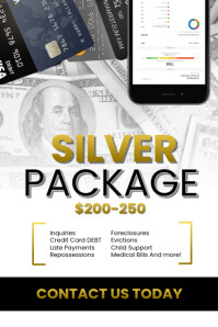 White Financial Services Promotion Poster Template
