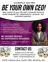 White Maximalist Tax Prep Flyer (us Letter) template
