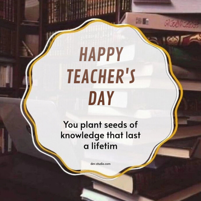 White Maximalist Teacher's Day Celebration Logo Logótipo template