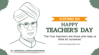 White Maximalist Teacher's Day Twitter Post template
