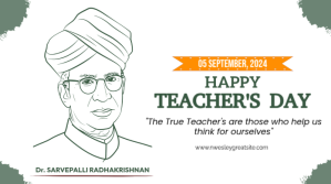 สีขาว Teacher's Day Twitter Post Template
