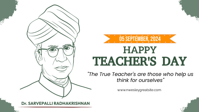 White Maximalist Teacher's Day Twitter Post Wpis na Twittera template