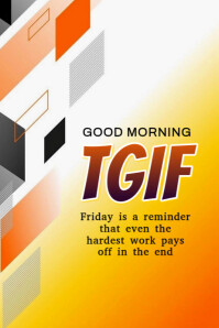White Maximalist Tgif  Banner 4' × 6' template