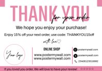 White Maximalist Thank You Card A2 template