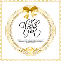 สีขาว Gratitude and Kindness Vierkant Template
