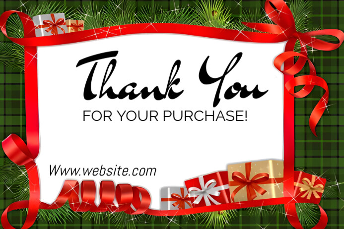 Copy of White Maximalist Thank You Christmas Card Poster | PosterMyWall