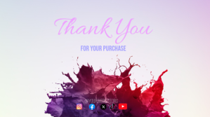 Bianco Thank You Purchase Digitalt display Template