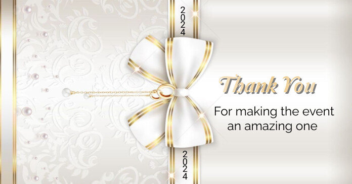 White Maximalist Thank You Facebook Shared I Template | PosterMyWall