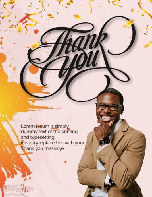 Copy of White Maximalist Thank You Flyer (us Letter) | PosterMyWall