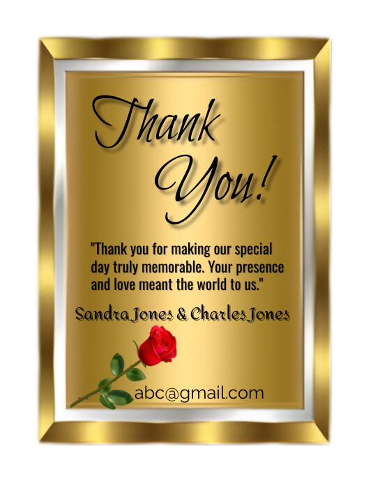 Copy of White Maximalist Thank You Flyer (us Letter) | PosterMyWall