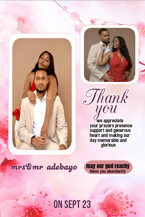 Copy of White Maximalist Thank You For Wedding Pinterest Graphic ...