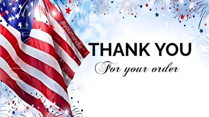 Copy of White Maximalist Thank You For Your Order Digital Display (16:9 ...