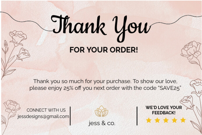 White Maximalist Thank You For Your Order Label Template | PosterMyWall