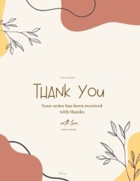 White Maximalist Thank You For Your Patronage  Flyer (us Letter) template