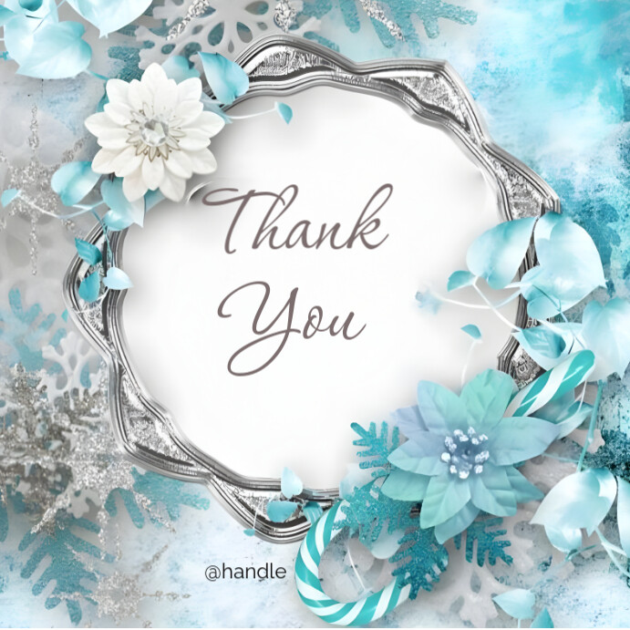 White Maximalist Thank You Instagram Post Template | PosterMyWall