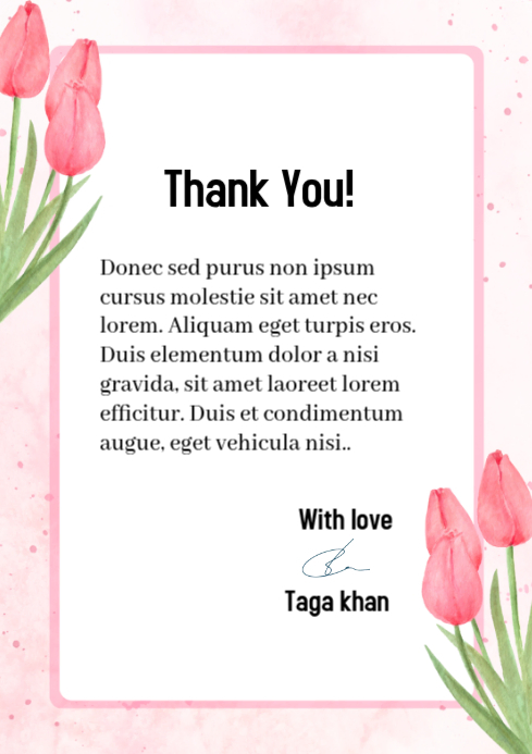 Plantilla de White Maximalist Thank You Pages Background A4 | PosterMyWall