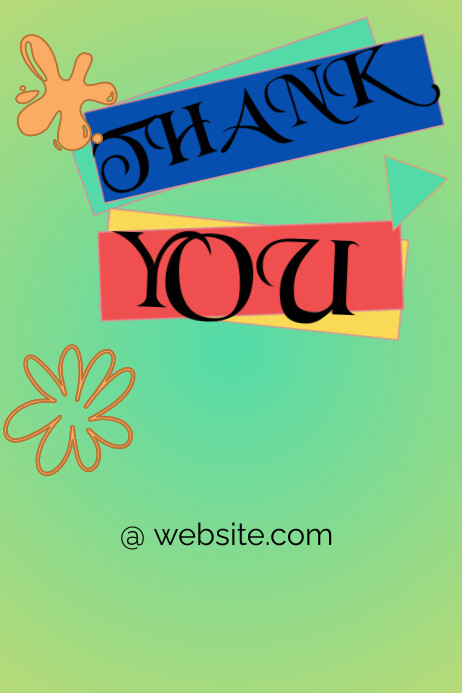 Copy of White Maximalist Thank You Poster | PosterMyWall