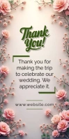 White Maximalist Thank You Roll Up Banner 3' × 6' template