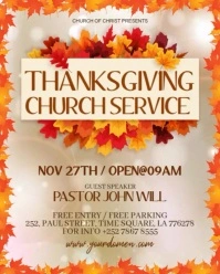 White Maximalist Thanksgiving Church  Instagram Portrait template