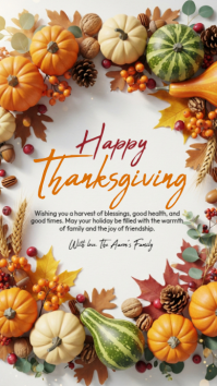 White Maximalist Thanksgiving Day Instagram Story template