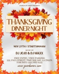 White Maximalist Thanksgiving Dinner  Instagram Portrait template