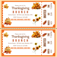White Maximalist Thanksgiving Event Ticket Instagram Post template