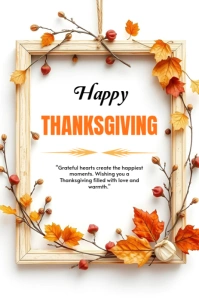 White Maximalist Thanksgiving  Pinterest Graphic template